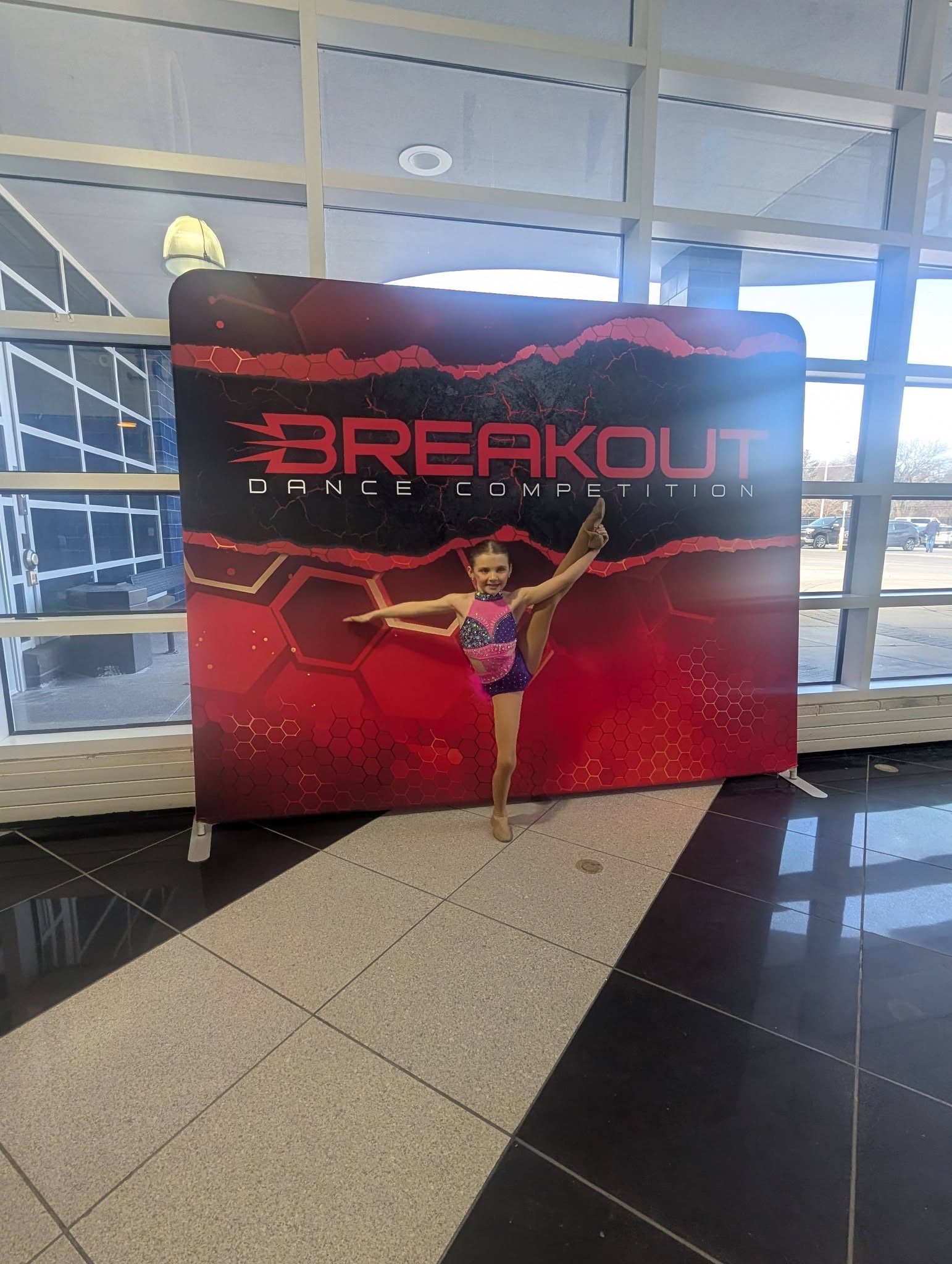 Allie celebrating regional success